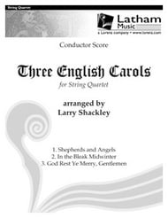 THREE ENGLISH CAROLS STRING QUARTET SCORE cover Thumbnail